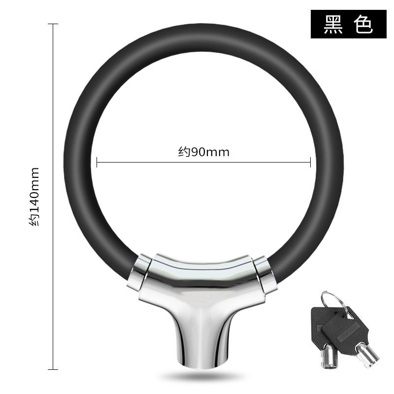 Phoenix bike safety anti-theft lock steel wire lock steel cable lock square portable with mountaineering car lock round ring ring lock