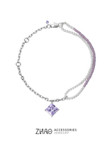 HeyJewel original design ZHAO jade lilac bracelet ins Niche Exquisite unique simple fashion Wild ins