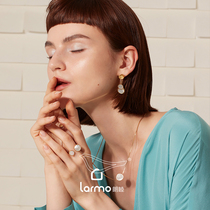 HeyJewel original design Langmu round mother-of-pearl open ring Summer fashion personality niche ins