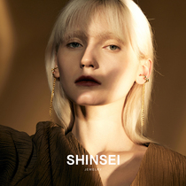 HeyJewel original design carved chain earrings Niche fashion personality No ear pierced ear clip S925 earrings