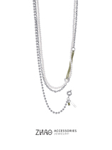 HeyJewel original design ZHAO green moss through necklace Niche design clavicle chain high-end sense of simple personality