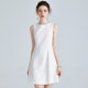 2024 Spring and Summer New Women's Sleeveless Bottoming Simple Temperament Little White Skirt Slim-fitting White Vest Dress