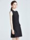 Fashionable round neck sleeveless high waist slimming little black dress 2025 autumn style inner vest dress versatile dress for women