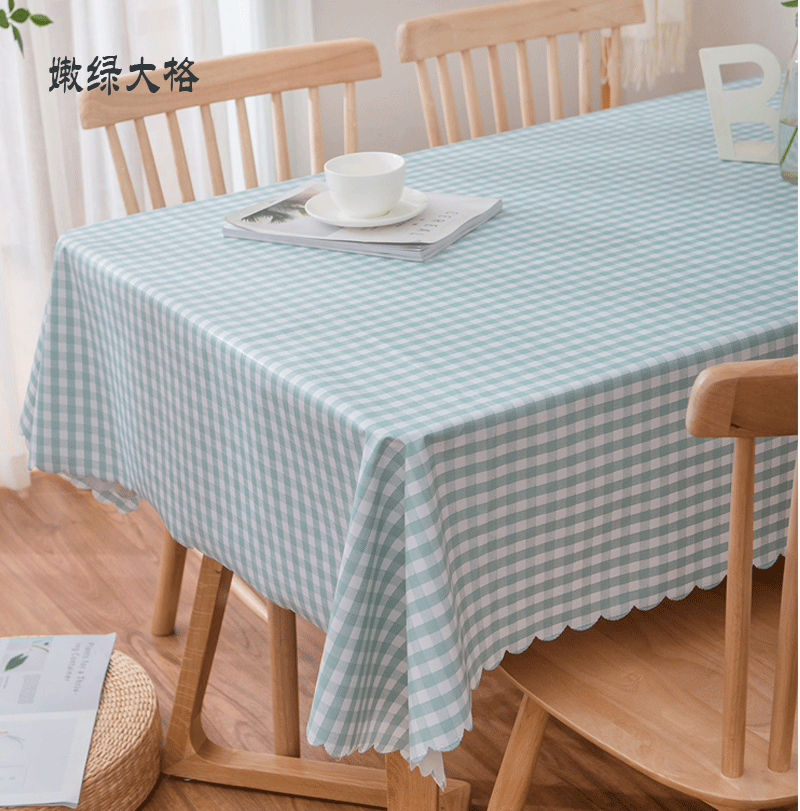 Khăn trải bàn Pvc không thấm nước chống vảy dầu không dùng một lần bàn cà phê vải bàn nhà lưới màu đỏ rắn màu lưới nhỏ vải tươi khăn trải bàn hoa văn