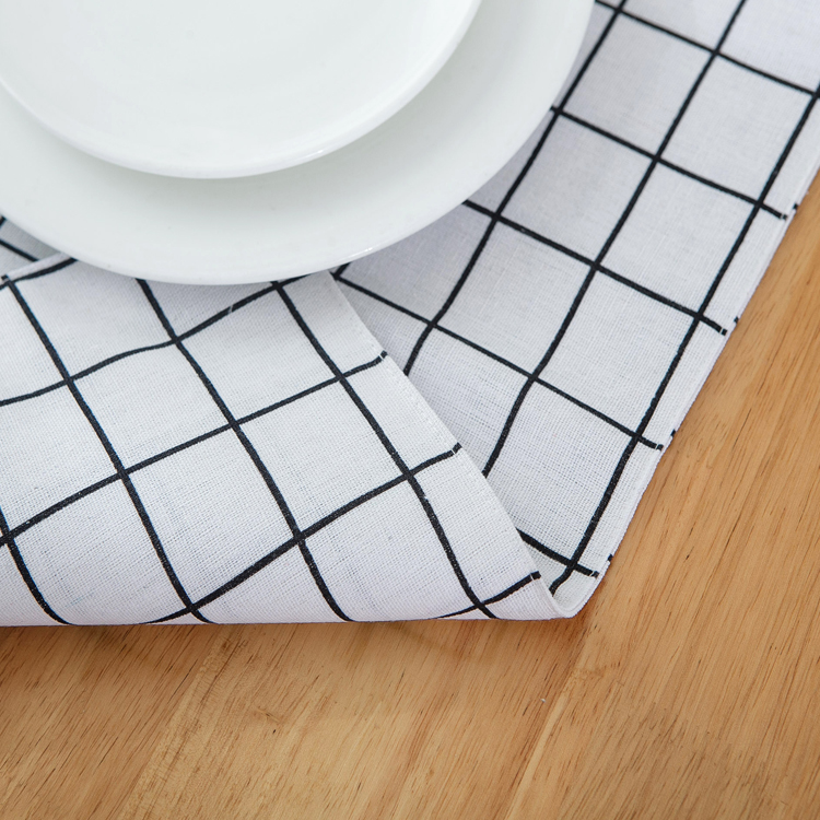Zakka phong cách Nhật Bản đơn giản nhà đôi không thấm nước placemat bảng mat bảng cotton linen nghệ thuật marble art coaster mẫu khăn trải bàn đám cưới đẹp