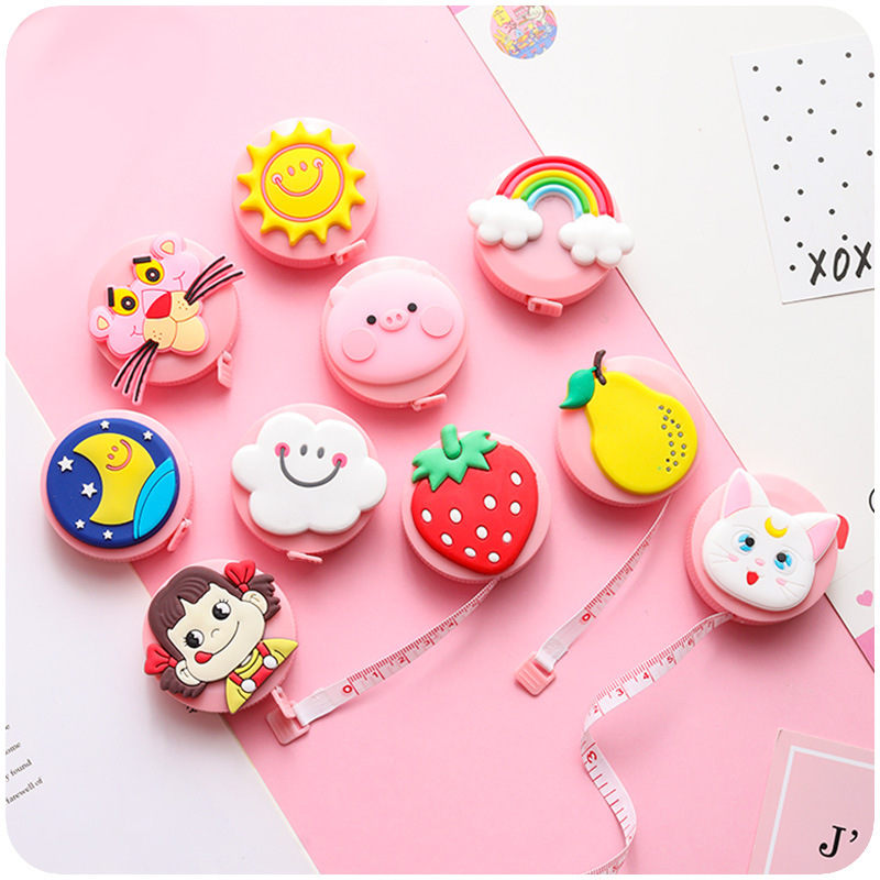 Mini Small tape measure Leather measure measure Waist meter ruler Cute portable ruler Household clothes size measurement Soft ruler