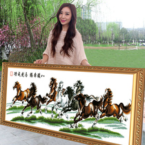 Eight horse horse figure horse Jun 2021 New handmade horse to success cross stitch eight horse line embroidery living room household handsome horse