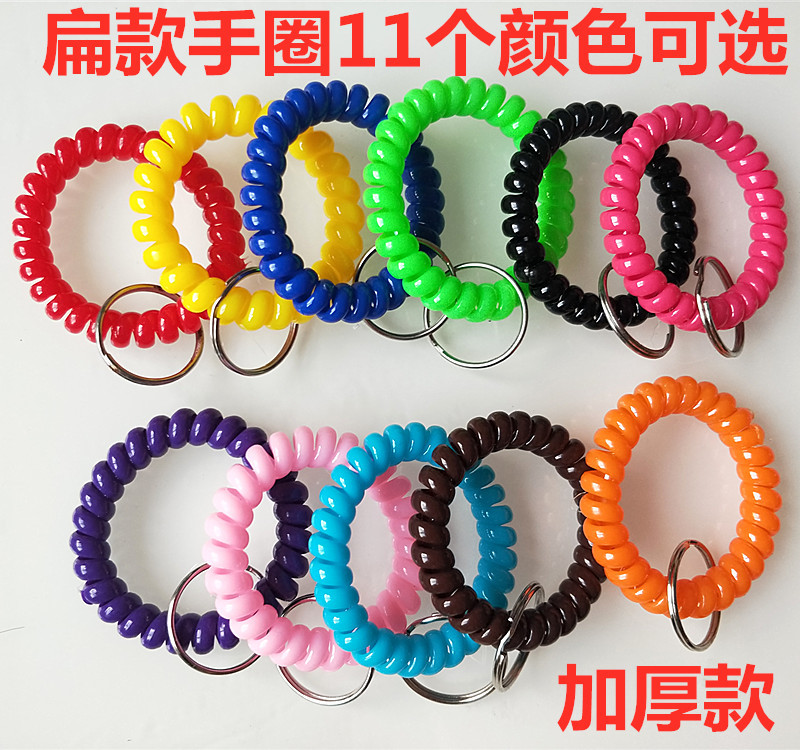Sauna Bathing Swimming Digital Number Tag Wristband Key Ring Plastic Telephone Cord Elastic Wristband