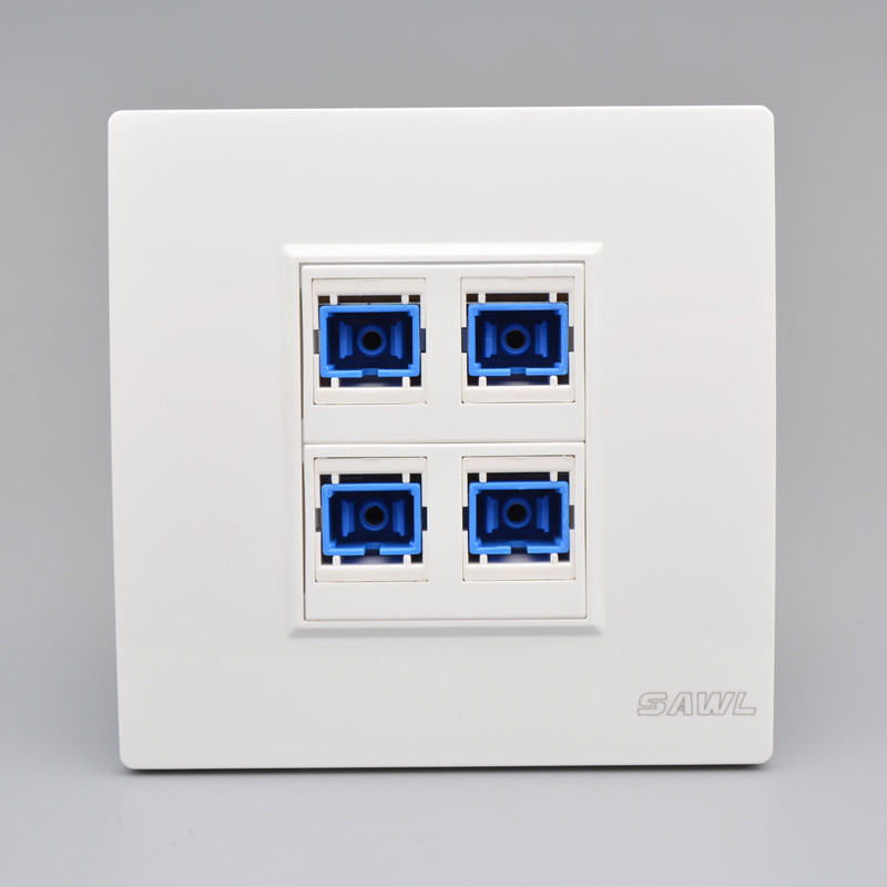 Four-mouth fibre-optic panel 86 Type 4-bit light Brazing Filler contains SC Flange Couplers Network Broadband Computer Socket-Taobao