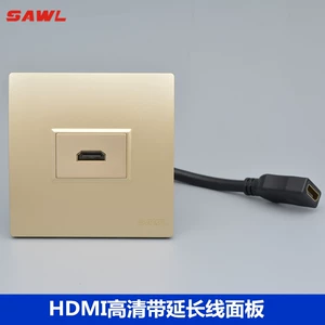 Шампанское кабельное гнездо HDMI 86 Мультимедийная панель 4K HD Кабель HDMI Видео видео цифровое телевидение