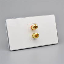 120 type double-head audio panel binding post surround audio speaker interface amplifier one audio adapter speaker