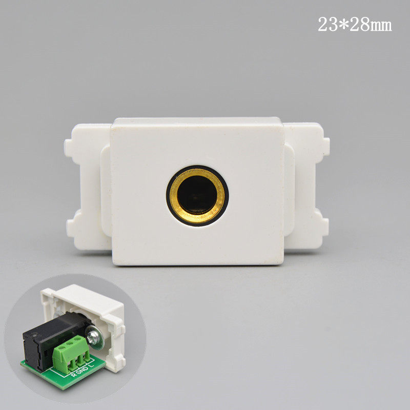 Type 120 welding-free 6 5 microphone audio socket module microphone socket panel ground plug multimedia module