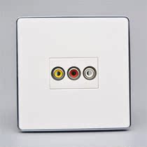 Type 86 welding-free AV three lotus audio-video panels free of welding red-yellow white RCA three-hole AV color difference wall socket