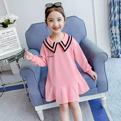 Korean girls ' dress spring 2021 new Western princess skirt net red girl spring and autumn children's sweater skirt