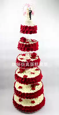 Dazzling simulation cake model Wedding cake model Wedding photography props model Window display shop celebration
