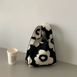 Трикотажная льняная сумка, японская сумка на запястье для выхода на улицу