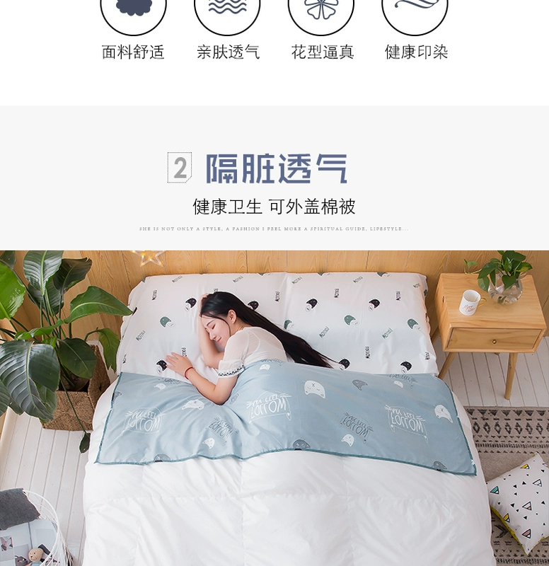 Du lịch túi ngủ khách sạn bẩn tàu ngủ khách sạn di động duy nhất đôi chống bẩn quilt người lớn du lịch túi ngủ túi ngủ mùa hè cho bé