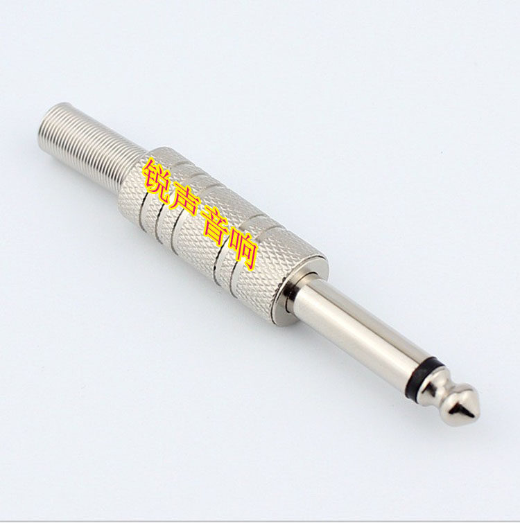 Tuning desk single track Big two-core 6 35 6 5 mike plug output input metal microphone plug 