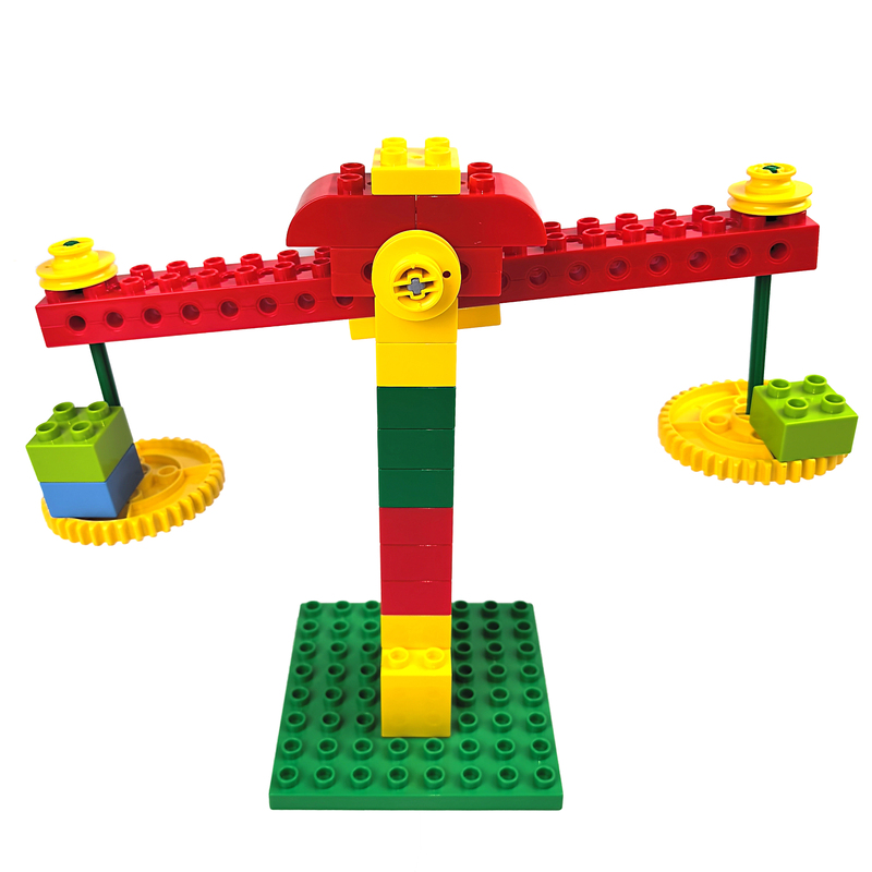 Large Particle Building Block Gear Accessories for Building a Balance Scale, Educational Building Toys, Parent-Child Experience Class