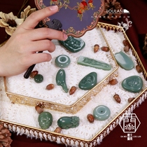 (Focus on quality)Desert Loulan Hetian jade Jasper duck egg green Buddha male Pixiu safe buckle no matter brand pendant
