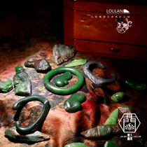 (Zhen)Xinjiang Hetian Jade Gobi Jade Gobi material rough Jasper bracelet Sand Zao Qing Qingyu Long jade pendants