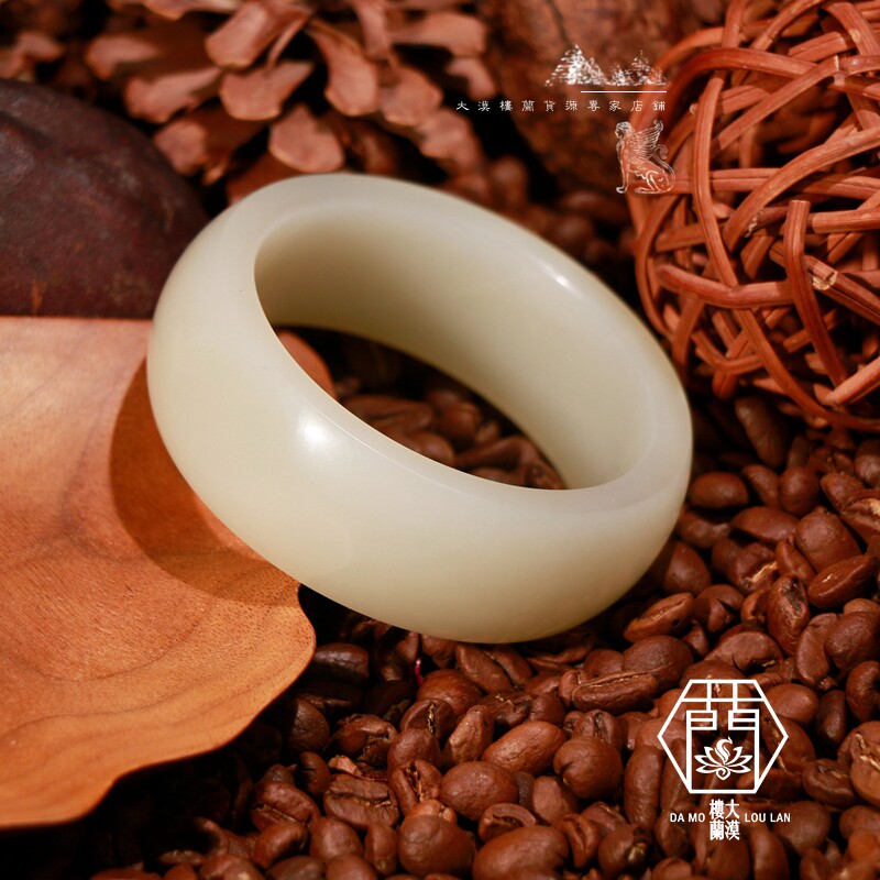 (Focus Quality) Grand Moolou Lan Bau True Xinjiang and Tian Yuseed stock white jade Thick Clothing Tire bracelet bracelet jade bracelet