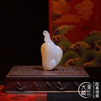 Authentic (Desert Loulan) Su Gong Xinjiang Hetian jade seed material White jade sprinkled Gympie Ruyi fidelity pendant pendant