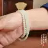 (Source live)Desert Loulan Xinjiang Hetian Jade white jade seed material Buddha beads 108 hand chain necklace hand string 5MM