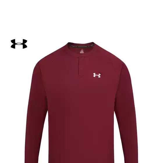 Under Armor Official Ua Autumn and Winter Ef Men's Henry Collar Sports Casual Long-Sleeved T-Shirt 6010174