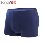 Red Ni mens quần lót mens phẳng góc quần rong biển sợi kháng khuẩn Modale thở trẻ lỏng lẻo bốn-góc quần short đầu.