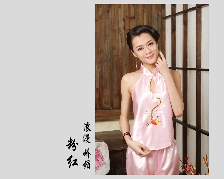 Phụ nữ đứng cổ áo cổ điển tên tạp dề màu đỏ phù hợp với sườn xám cổ áo nổi tiếng phong cách sexy strap đồ ngủ đặc biệt cung cấp nội y cao cấp