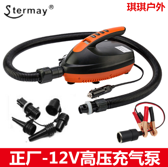 12V Vehicle Electric High Pressure Inflatable Pump Rubber Boat Surf SUP Paddle Board Pontoon Table Storm Boat Pump Pump