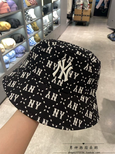 Корейская шляпа MLB Hat Embroidery NY Письма Манбиабанг базовая команда Laohua Fisherman Hats Sunscreen Sunscreen Мужские и женские шляпы бассейна