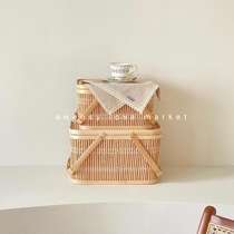 Awensy Han Win in Picnic Handick Handicrafts Handmade Bamboo Cover with Camp Outside Home Decoration