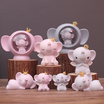 Little elephant cartoon cute doll ornaments creative car ornaments home decorations baking cake decorations ornaments