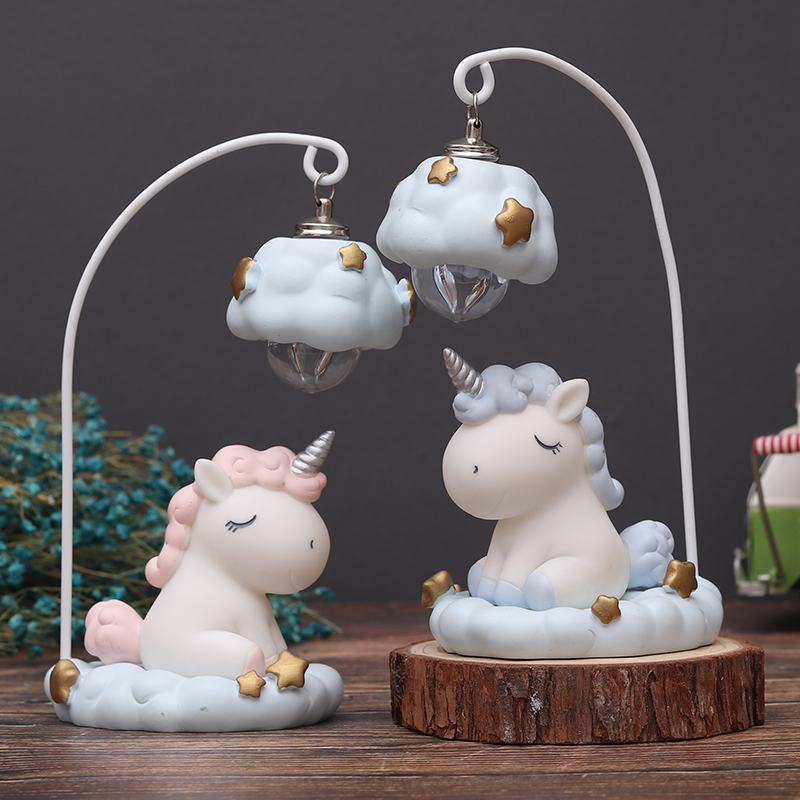 ins Super fire unicorn night light decoration decoration Creative home accessories Girl heart Birthday gift for girls