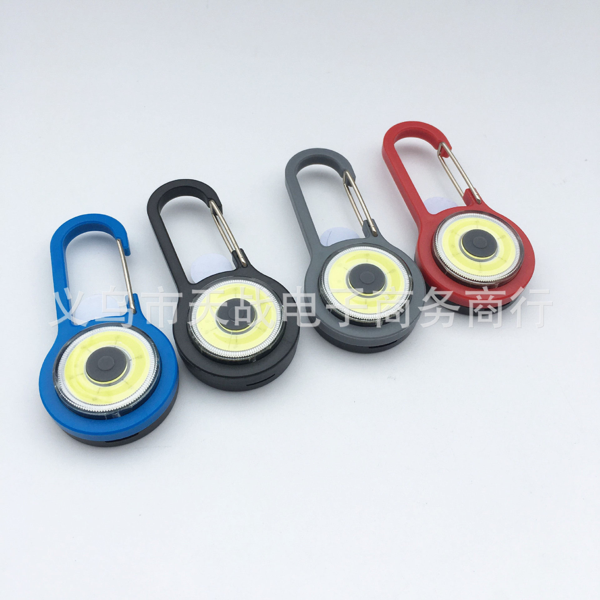 Mini carabiner light New COB flashlight led keychain light Advertising gift light Outdoor portable small electric light