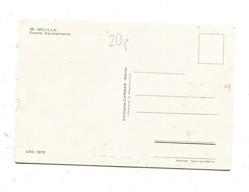 Испанская пустая открытка Lao Ming Melilla Math