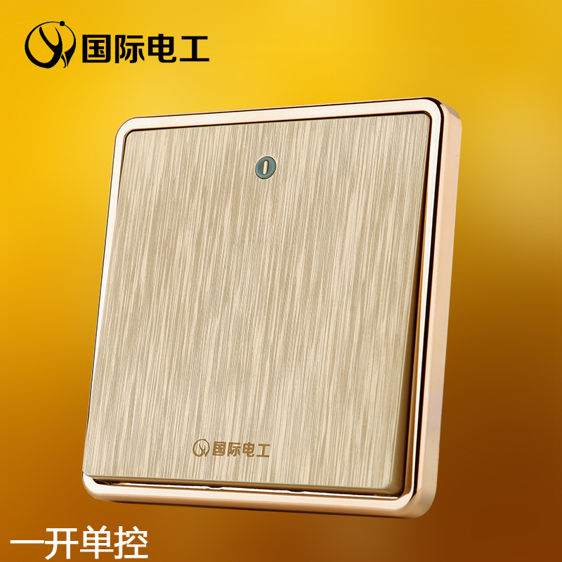 International electrician a single control switch panel 1 open a single open a switch 86 hidden champagne gold