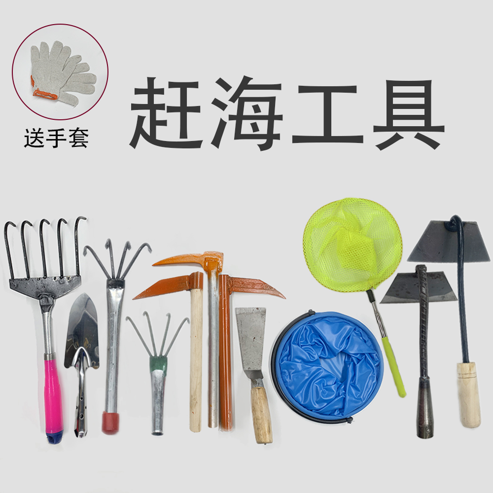 Rush to sea tools to dig the sea oysters hook the scallop of the scallop of the sea snail crowding the raw oyster hook Oyster Hook the rake Hoe Rake Bucket Small Shovel