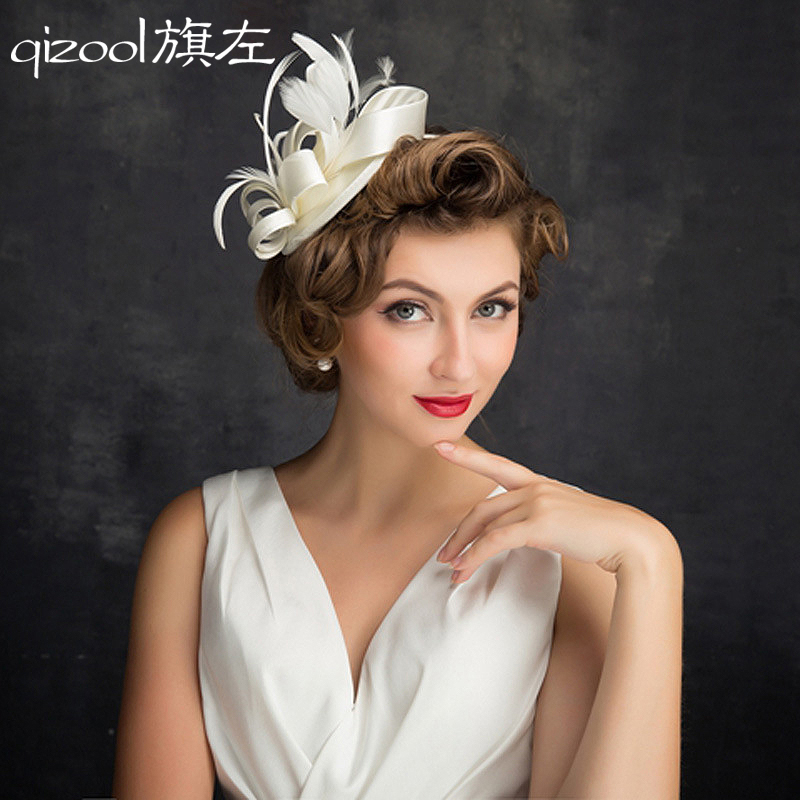 Flag Left British Feather Top Hat Banquet Dress Headwear Children's Adult Performance Top Hat Stage Styling Hat