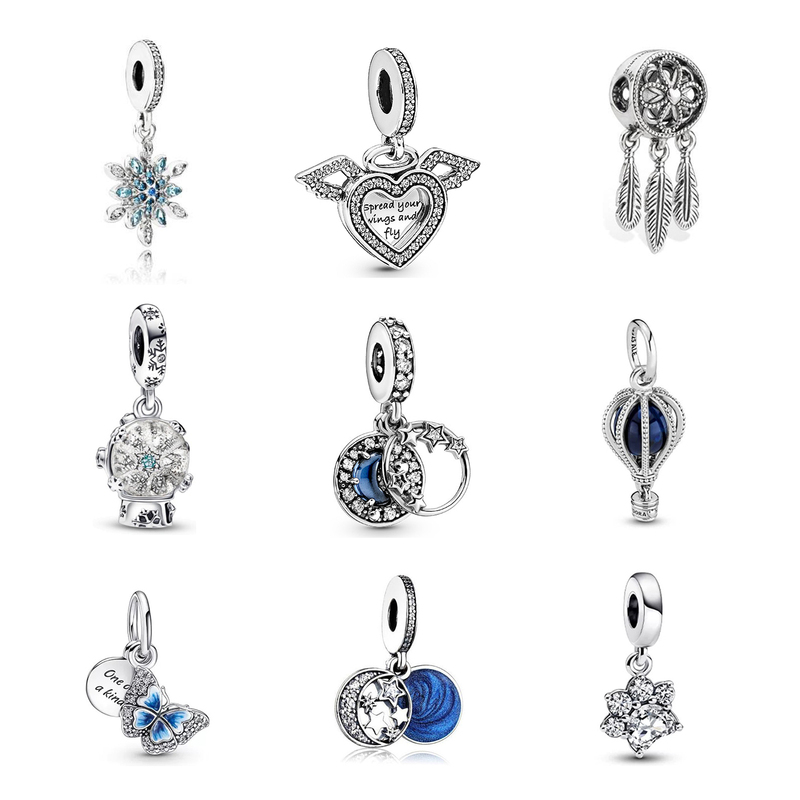 Overseas Store Panjia Bracelet Beads 925 Silver Snow Globe Pendant Dream Catcher Snowflake Charm Loose Beads String Beads Overseas Store Panjia Bracelet Beads 925 Silver Snow Globe Pendant Dream Catcher Snowflake Charm Loose Beads String Beads