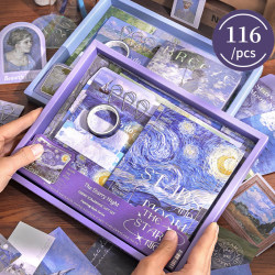 Cross-Border Popular Product: Xinmo Nuanji Series Creative Minimalist Style Gift Box Set, Oil Painting Series Journaling Materials