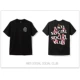 Черная вишневая цветулка ASSC Short -Sleeved 210G хлопок