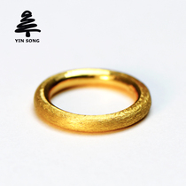 Sulphur gold ring Simple and Gold hand - made custom male and female couples to ring marriage engagement