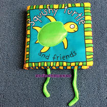 Turtle and friends baby English three-dimensional early education cloth book Touch rich hand sensitive childrens toys