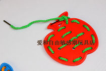 Montessori teaching aids Plastic hole through the line board Space sensitive period Montessori kindergarten childrens educational toys