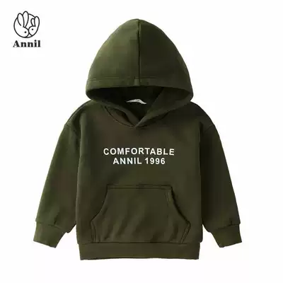 (The same style in the mall)Annil boys and girls T-shirt 2018 autumn and winter new plus velvet sweater AM841550