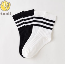 Annai childrens clothing 2019 autumn new mens and womens big childrens solid color socks two-piece JM937507
