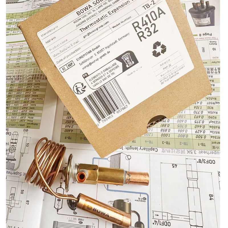 1/3P, R410A Mechanical Thermal Expansion Valve for Heat Pump Clothes Dryer, Compatible with 6000Btu, R32 Air Conditioner